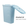 thumbnail image 5 of Mind Reader 40L Slim Laundry Hamper, Clothes Basket, Lid, Wicker Design, Plastic, Baby Blue, 5 of 6