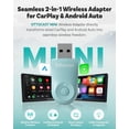 thumbnail image 2 of OTTOCAST Mini 2025 Adaptador automático inalámbrico CarPlay/Android 2 en 1, WiFi de 5 GHz, conexión automática para Coches 2016+(Green), 2 of 5