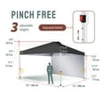 thumbnail image 3 of CROWN SHADES 12x12 Pop Up Canopy Tent Instant Commercial with 150D Silver Coated Fabric with 1 Sidewall Gray, 3 of 8