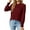 Wine, variant on Mchoice Long Sleeve Shirts for Women Frill Mock Neck Flounce Long Sleeve Solid Blouse Office Shirt Top