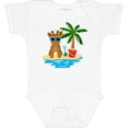 thumbnail image 3 of Inktastic Reindeer on the Beach with Palm Tree Boys or Girls Baby Bodysuit, 3 of 5