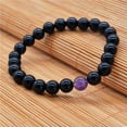 thumbnail image 5 of HOOUN Distance Bracelet Quartz Amethyst Gemstone Lava Stone Bead Couple Elastic Bangle-Rose Quartz-Hematite, 5 of 8