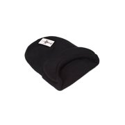 Knit Cuff Beanie Visor, Black