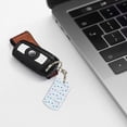thumbnail image 7 of Uemuo Rabbit In The Rain Pattern Rectangular Metal Keychain - Durable, Stylish, and Personalized Key Ring for Men and Women,Engraved Keychain,Gift Slim Sturdy Keychain, 7 of 7