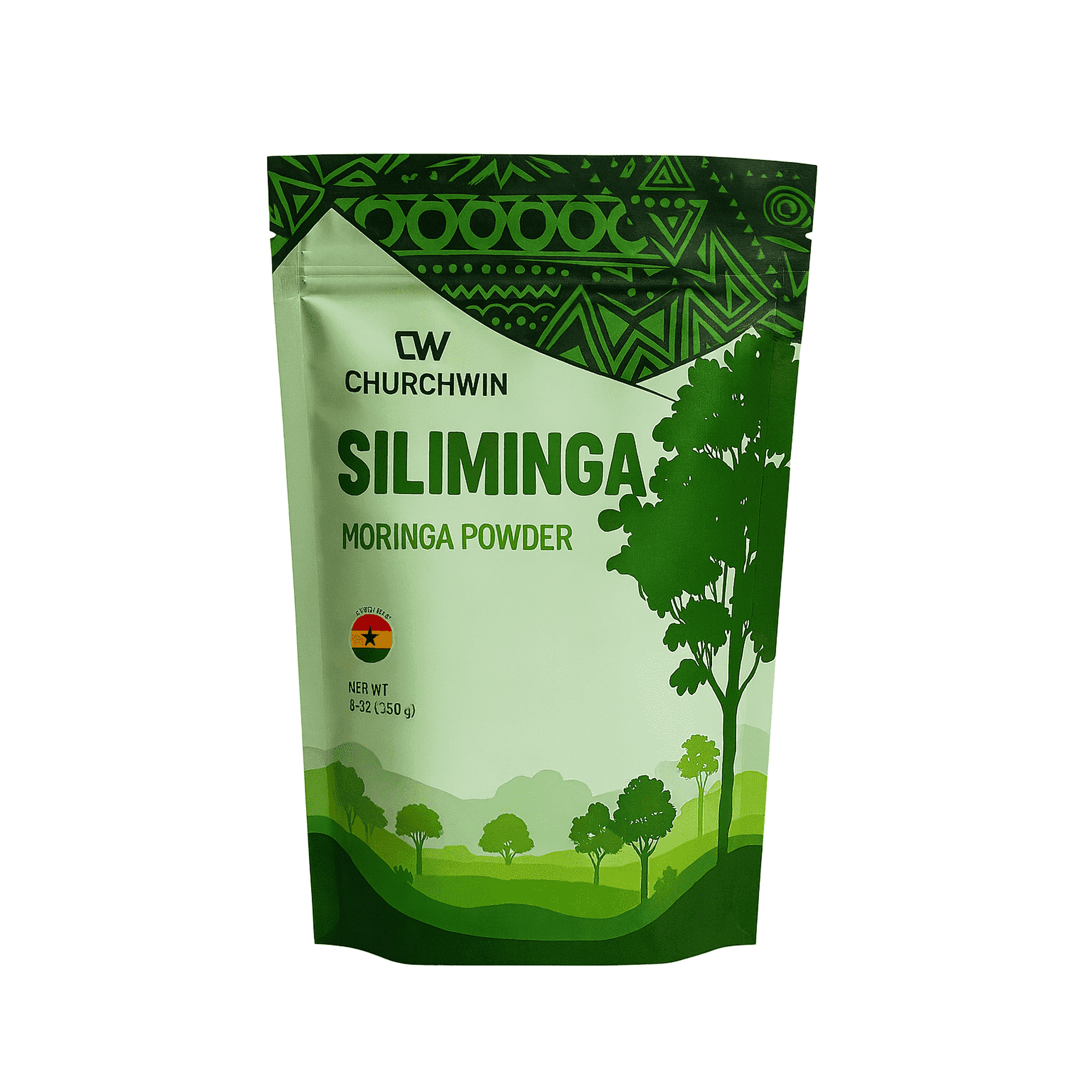 Churchwin Raw Moringa Leaf Powder (8 oz) Natural Superfood Supplement, Immune & Bone Support (Unisex)