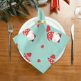 thumbnail image 5 of Coolnut Pink Lovely Elf Dwarf Cloth Napkins Set of 6, Durable Printed Washable Table Napkins for Valentines, Weddings, Dinners Parties Home Decor, 20 x 20 Inch Washcloth Gift, 5 of 7