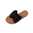 thumbnail image 3 of Msgweeeg Sandals for Women Shoes Women's Fashionable Casual Spring and Summer Versatile Plus Size Solid Color Bow Round Toe Open-Toe Flat Sandals for Comfort & All Day Wear, 3 of 9