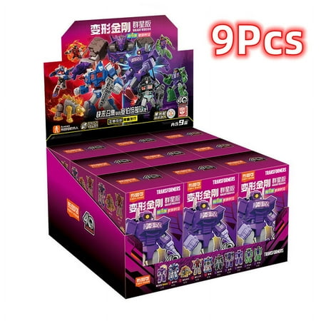 1/9pcs Transformer building block Splicing toys Optimus Prime bumblebee Shockwave Megatron Robot Action Figure Toy For Kids Gift