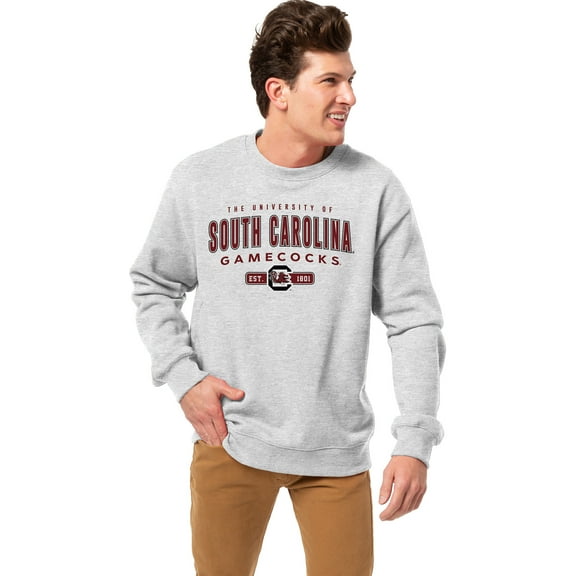 Men's League Collegiate Wear Heather Gray South Carolina Gamecocks Essentials 2.0 Fleece Pullover Sweatshirt