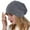 Grey, variant on Womens Double Layer Cotton Knitted Beaded Pullover Hat Winter Warm Wool Cap