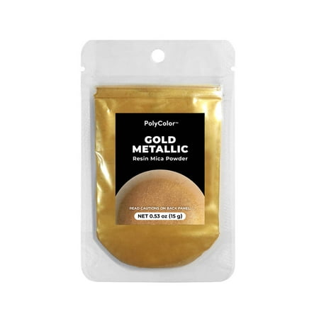 Gold Metallic Powder (PolyColor) Mica Powder for Epoxy Resin Kits, Casting Resin, Tumblers, Jewelry, Dyes, and Arts and Crafts! (Color Pigment Powder)