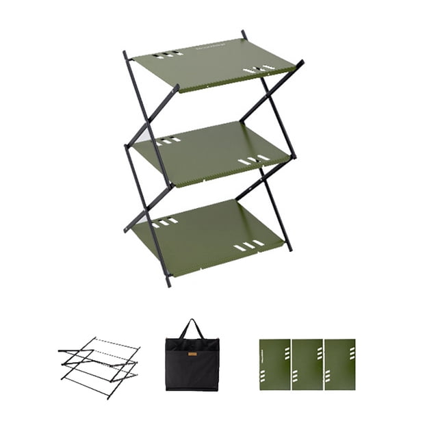 Camping Cups Bowls Detachable Storage Rack Hung Shelf With Panel Hole Aluminum Alloy Bracket Picnic BBQ Tableware Cookware Storage Rack Campsite Tools Shelf