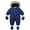 White/Navy blue/Pink, variant on Toddle girls' Clothing Baby Boy Girl Winter Hooded Snowsuit Romper Zipper Padding Bodysuit Infant Puffer Jacket with Gloves 6-24 Months Save Big