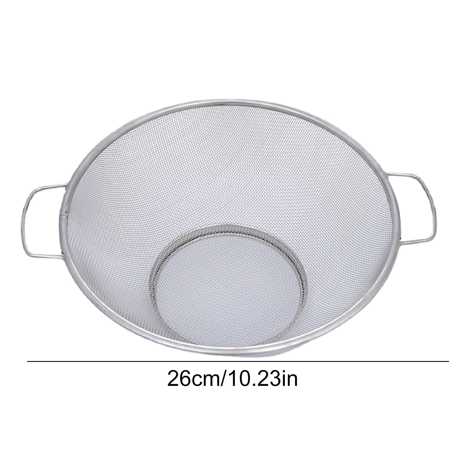 Zerbueate Strainers And Colanders Stainless Steel Rice Washing Sieve Double Ear Washing Basket Drain Drain Basin Household Rice Washing Machine Rice Washing Basin Washing Rice Artifact,