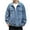 Dark blue, variant on Men's Denim Jackets Men's Autumn Winter Casual Long Sleeve Turn Down Collar Solid Denim Jacket Coat Army Green 4Xl