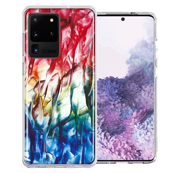 MUNDAZE For Samsung Galaxy S20 Ultra Land Sea Abstract Design Double Layer Phone Case Cover