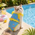 thumbnail image 6 of Pet Bikini Swimsuit for Dogs, Quick Dry Polyester Dog Swimwear with Ruffled Hem, Cute Summer Beach Outfit for Small to Large Breeds, 6 of 9