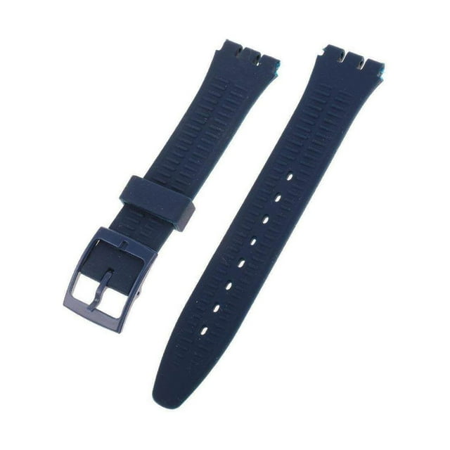 Maoww 17mm Silicone Rubber Watch Strap Band Waterproof Watchbands Steelblue