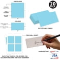 thumbnail image 4 of Koyal Wholesale Table Place Cards Table Tent Printable Baby Blue 20-Pack, 4 of 4