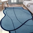 thumbnail image 3 of JONATHAN Y GREENE STREET 4 x 6 Area Rug, Mosaic Coastal Geometric Border Handwoven Wool - Light Blue/Navy, GST102A-4, 3 of 11