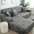 thumbnail image 5 of L Shape Sofa Covers Spandex for Living Room Gray Slipcover Stretch Sofa Chair Cover Corner Sofa Couch Cover Elastic Funda Sofa, 5 of 7