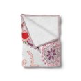 thumbnail image 2 of Phoenix Soft Flannel Fleece Throw Blanket, Middle Eastern Egyptian Myth Bird in Blooms, Cozy Plush for Indoor and Outdoor Use, 60" x 80", Olive Green Magenta Red, by Ambesonne, 2 of 5