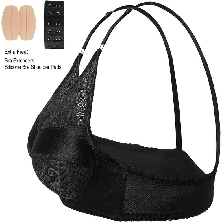 BMLen Silicone Breast Form Pocket Bra for Crossdressers Mastectomy(34,Black  at  Women's Clothing store