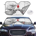 thumbnail image 2 of Balery Moose Kissing Under Mistletoe Print Car Windshield Sun Shade,Windshield Sunshade for Car Pickup Truck SUV Accessories-Medium, 2 of 7