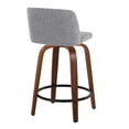 thumbnail image 6 of Toriano Counter Stools for Kitchen Counter, Counter Height Chairs Set of 2, Bar Stools Set of 2, Counter Height Stools, Bar Stools For Kitchen Island (Grey Fabric, Black Footrest), 6 of 6