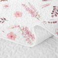 thumbnail image 5 of Erosebridal Watercolor Pink Peony Quilt Full for Girls, Romantic Spring Flower Full Bedspread Sets, 3-Piece, 5 of 7