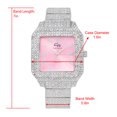 thumbnail image 5 of Women's Luxury Crystal Diamonds Iced Out Watch, a True Testament to blinged-Out Beauty and Timeless Glamour (L0513LA-T SLV-Pink), 5 of 7