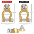 thumbnail image 3 of Battery Terminal Connectors 1 Pair, Battery Terminals M8 x 21mm Bolt, Battery Cable Ends Pure Copper with Anti-Corrosion Pad for Car RV Accessories Automotive Car Marine Battery, 3 of 9