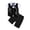 1-Black313, variant on Byoo Newborn Boy Formal Suit Set Solid Vest Button-Front Shirt Shorts Bow Tie Cloth Set Party Wedding Sets for Children