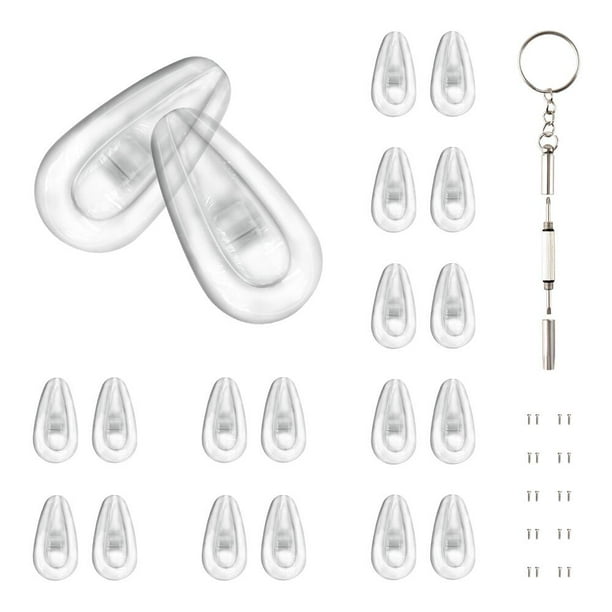FGY 20 Pcs Eyeglass Nose Pads Soft Air Cushion Silicone Nose Pads Eyeglass Repair Kit