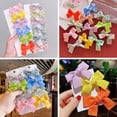 thumbnail image 4 of Fresh Floral Bow Hair Clip Duckbill Clip Cute Bangs Clip Hair Accessories Topwoner 2Pcs, 4 of 13