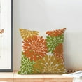 thumbnail image 3 of Fall Burnt Orange Outdoor Pillow Covers 18x18 Inch Set of 2 Mustard Yellow Green Dahlia Floral Decor Throw Pillows Modern Geometry Flower Decorative Cushion Cases for Sofa Couch Bed Decorations, 3 of 6