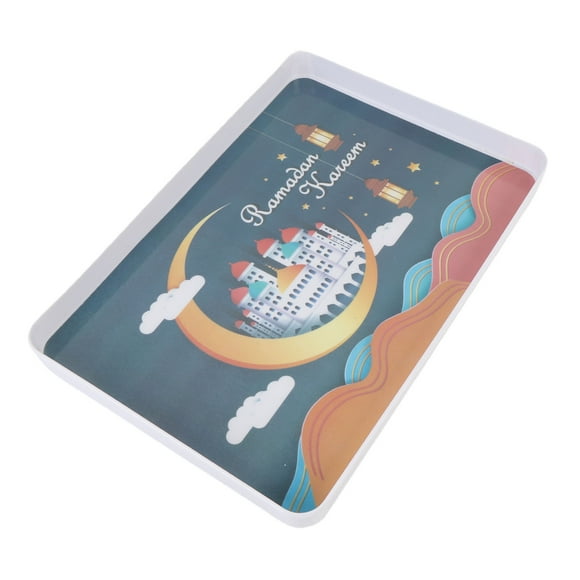 Rectangular Melamine Serving Platter, 13.8x9.1x1.3in Snack Trays, Reusable Serving Platters for Cookie, Appetizer, Charcuterie, Snack, Dessert, Food Display