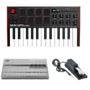 Akai Professional MPK Mini MK III 25-key MIDI Keyboard Controller with Cover, and Sustain Pedal Bundle