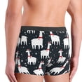 thumbnail image 4 of Men's Boxer Briefs, cute alpacas Lamas snowflakes black Soft Comfy Mens Underwear Boxer Briefs Breathable With Widen Waist, 4 of 7