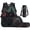 Black Cat Roses, variant on Boys 17 Inch Backpack Set 4 Piece Galaxy Wolf Print School Bookbag with Lunch Box, Water Bottle Holder and Pencil Case for Elementary