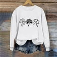 thumbnail image 2 of WREESH Womens Crewneck Sweatshirts St. Patrick's Day Sweatshirts Shamrocks Printed Graphic Sweatshirts Loose Fit Long Sleeved Tops Pullover Sweatshirts White, 2 of 4