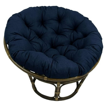 Papasan Cushion 52 Inch, Outdoor Indoor Round Floor Cushion - Azul Spun Polyester Tufted Papasan Replacement Cushion for 50" Frames