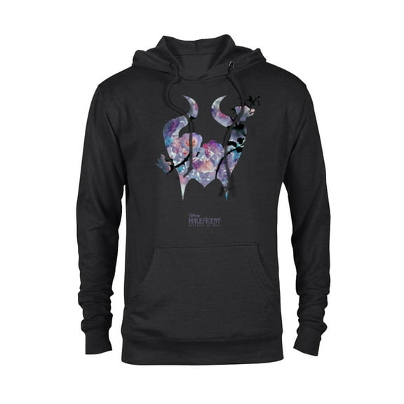 Disney Maleficent: Mistress of Evil Floral Horns - Pullover Hoodie for Adults -Customized-Black