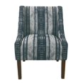thumbnail image 4 of HomePop Wood and Fabric Stripe Pattern Swoop Arm Accent Chair in Blue, 4 of 11