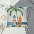 thumbnail image 2 of Nawypu  Summer Beach Throw Pillow Covers Starfish Surfboard Palm Tree Seaside Scenery Decorative Pillows Soft Cushion Cases for Couch Sofa Bed Home Decor, 2 of 5