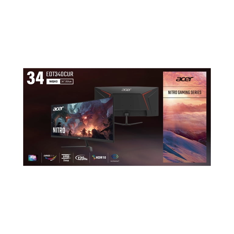 Acer Nitro ED0 34 Inch UWQHD Curved Gaming Monitor photo 8