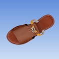 thumbnail image 6 of Caywon Women's Flat Sandals Dressy Comfortable Open Toe Slip On Summer Slides Shoes Leather Sandals Open Toe Vacation Slip on Slides, 6 of 6