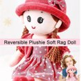 thumbnail image 5 of Rosa 35 CM Adorables Muñecas Suaves de Felpa para Niña Muñeca de Princesa Ragdoll Mimosa con Vestido Extraíble Sombrero Primera Muñeca de Trapo para Bebé Muñeco de Compañero para Dormir Juguete, 5 of 5