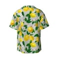 thumbnail image 2 of Disketp Men's Hawaiian Lemon1 Print Shirts Button Down Holiday Beach Shirts-3X-Large, 2 of 7