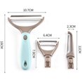 thumbnail image 2 of Peeler Set, Peeler 3-in-1 Stainless Steel Non-Slip, Multifunctional Peeler, Potato Peeler with Pendulum Blade, Universal Peeler with Pendulum Blade, Zigzing Cut Peeler, Vegetable Peeler, 2 of 7